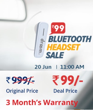 India Desire : Droom Bluetooth Headset Sale : Buy Bluetooth Headsets  At Rs 99 Only On 20th June @11AM